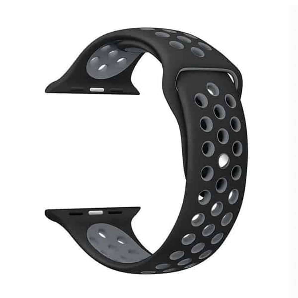 Killer Deals Silicone Strap for 38/40/41mm Apple Watch(M/L) - Black & Grey