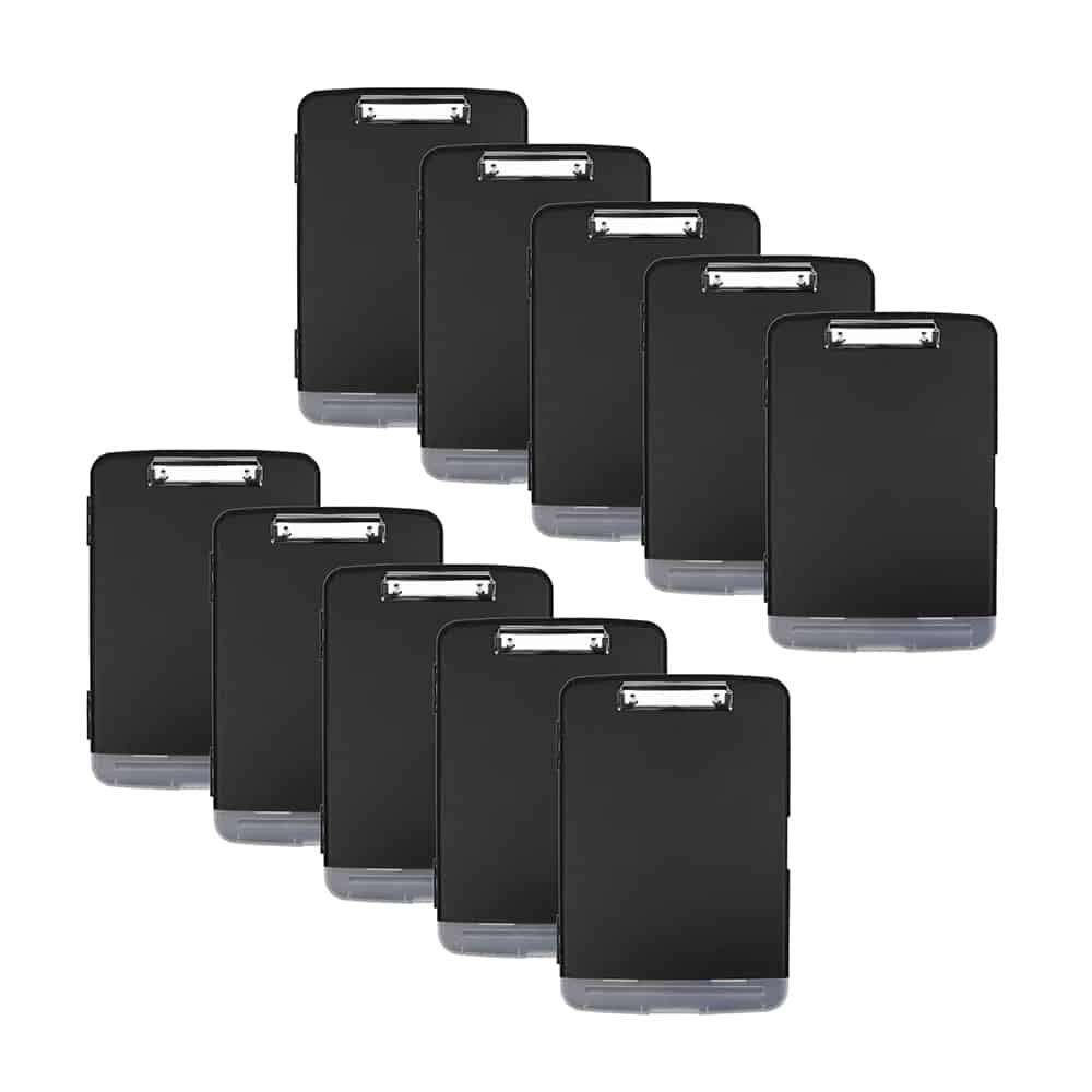 Killer Deals A4 Document Binder Clipboard- Pen Holder & Storage Compartment X 10 Combo