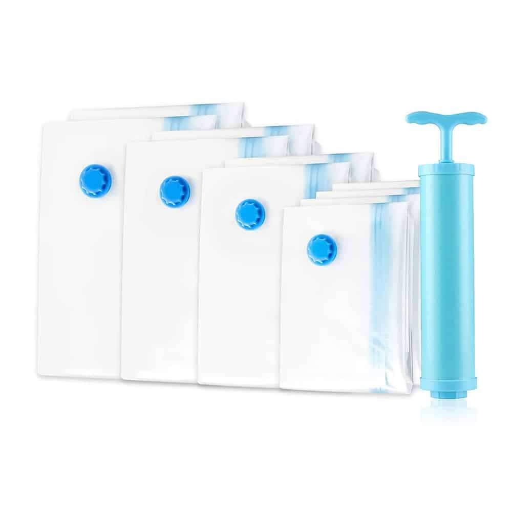 Killer Deals Vacuum Compression Storage Bags & Hand Pump x15 Pack (4 Sizes)