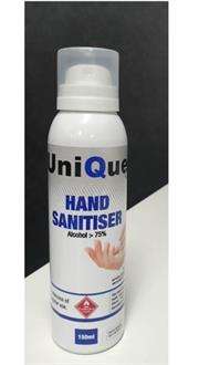 Casey UniQue 150ml Hand Sanitiser Spray Retail Box No