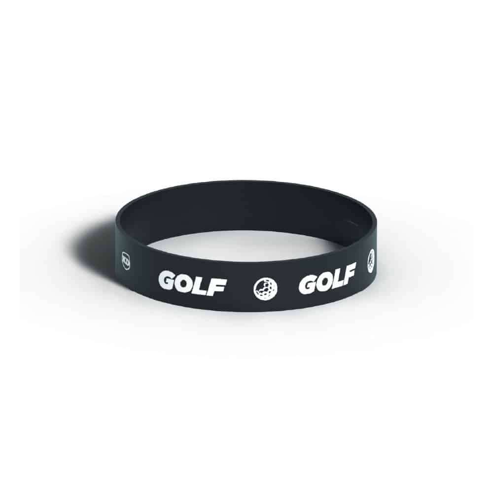 Killer Deals Debossed "Golf" Silicone Wristband Bracelet-6 Pack