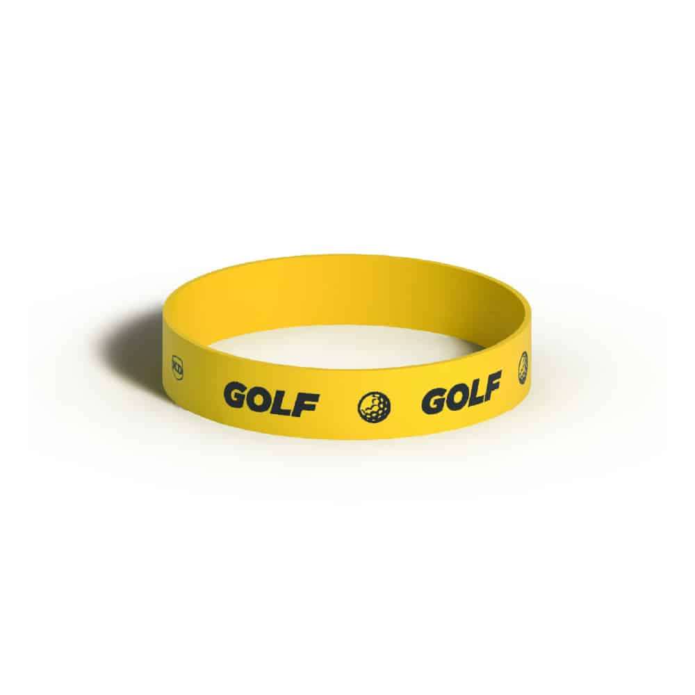 Killer Deals Debossed "Golf" Silicone Wristband Bracelet-6 Pack