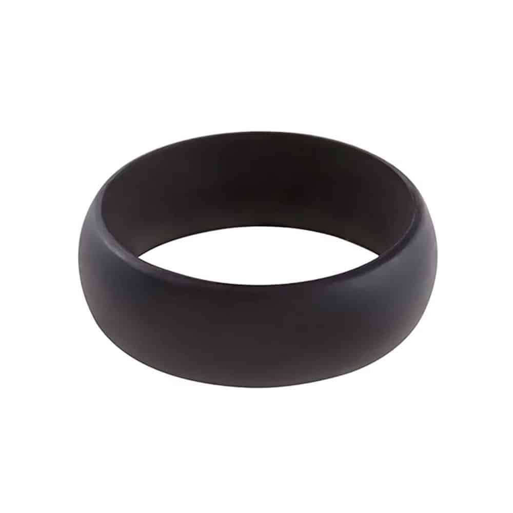 Killer Deals Men's Wedding Exercise Silicone Ring- 8mm- Black- Q