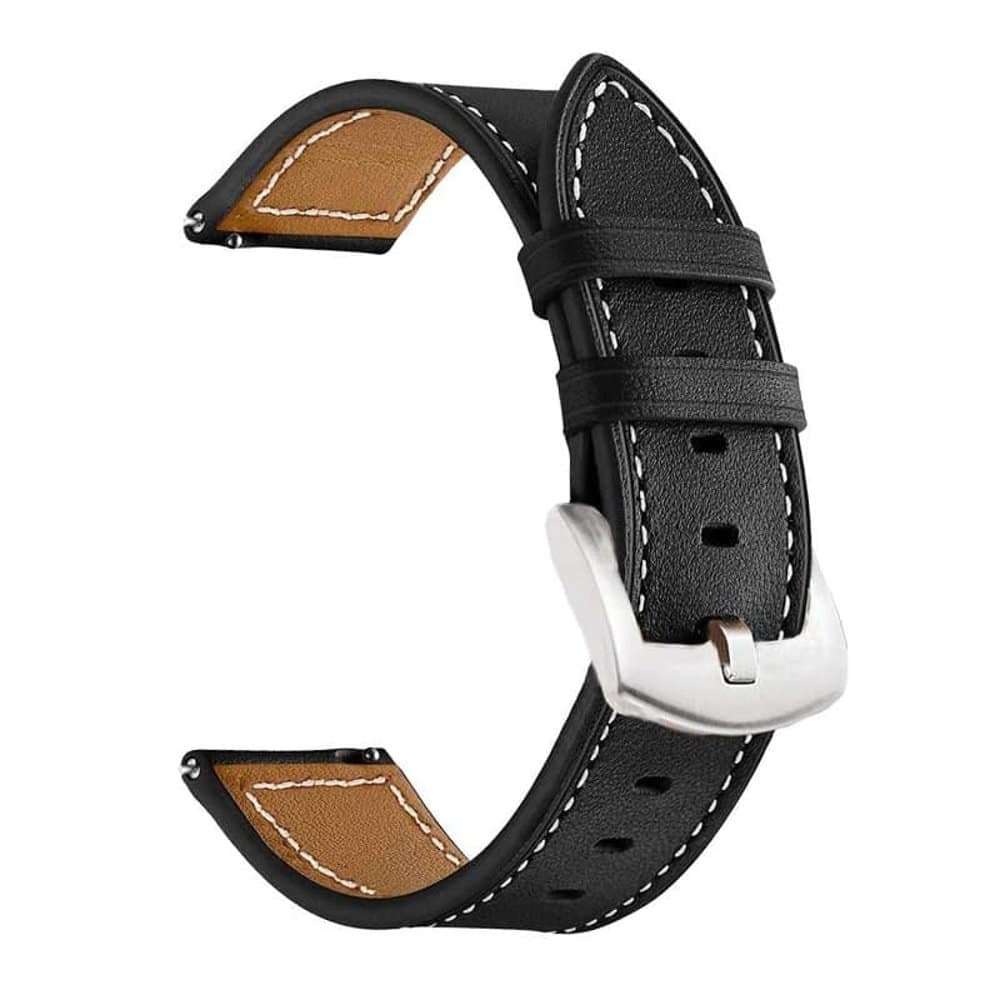 Killer Deals 22mm Leather Strap for Polar Vantage M- Black