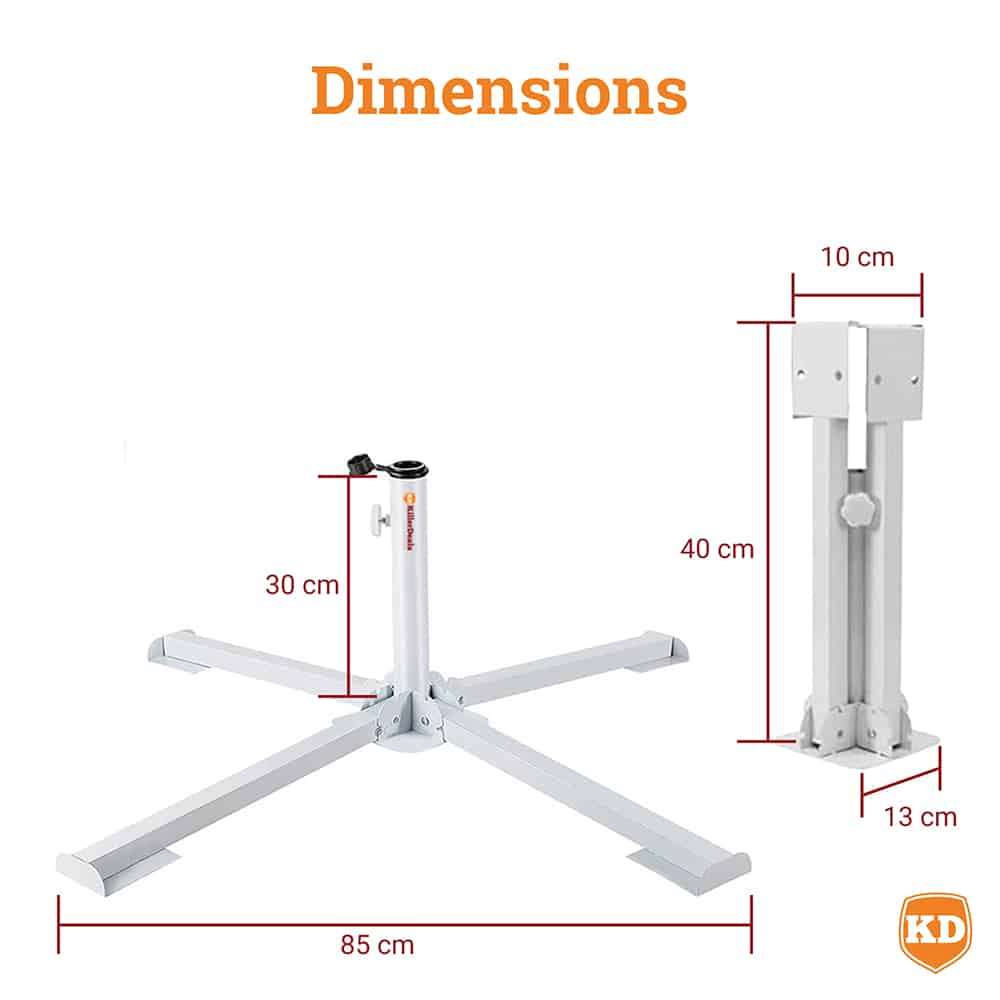 Killer Deals Adjustable Portable Beach Umbrella Stand Foldable Base Holder