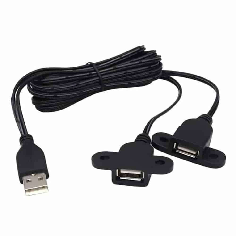 Killer Deals USB 2.0/ USB Type A 2-in-1 Device Charging Extension Cable