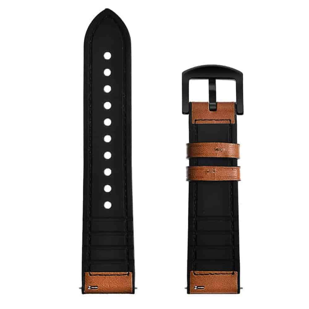 Killer Deals 22mm Universal Watch Leather & Silicone Strap- Brown