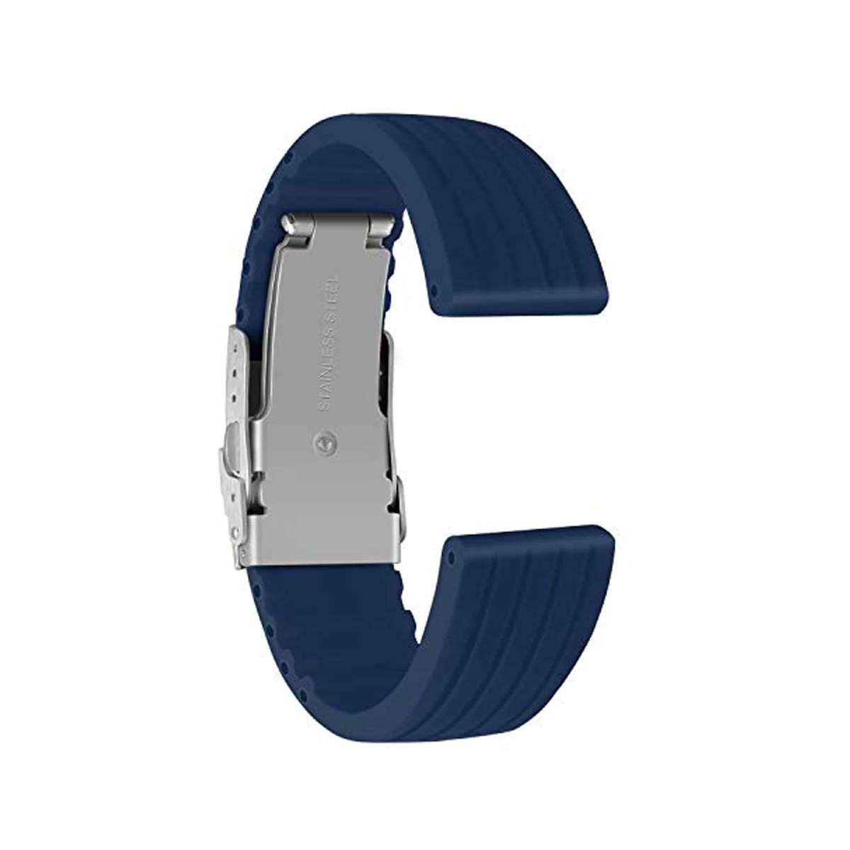 20MM Waterproof Silicone Rubber Watch Strap - Black