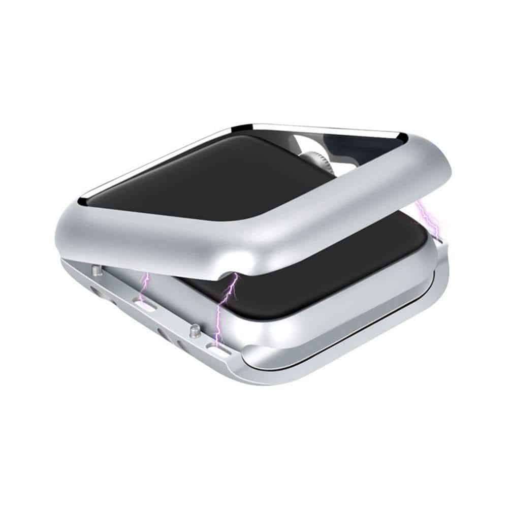 Magnetic Aluminum Protective Case for 38MM Apple Watch - Silver