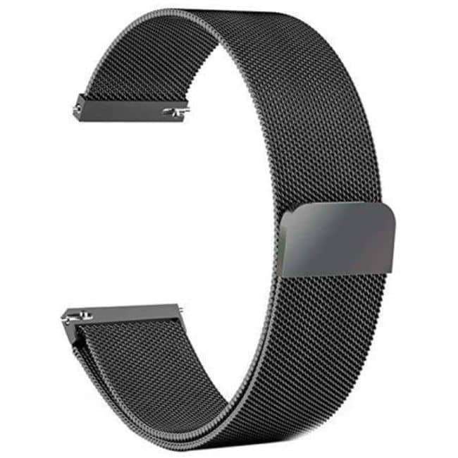 universal 22mm replacement Milanese strap - Black (S/M)