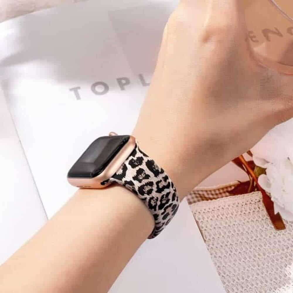 38/40/41mm Apple Watch Silicone Strap - Cheetah Print (M-L)