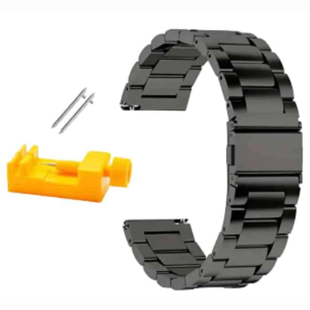 22mm Link Stainless Steel Strap for Samsung S3 Frontier- Black