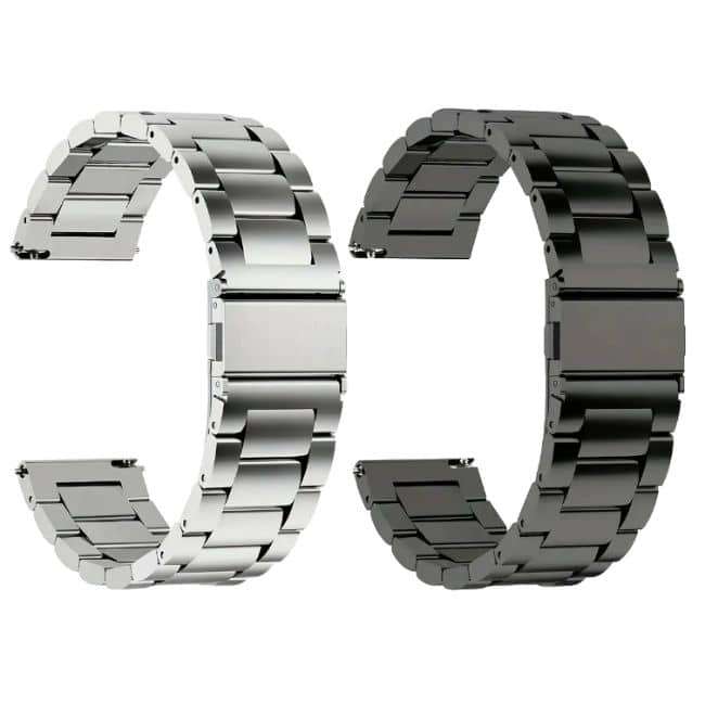 22mm Link Stainless Steel Strap for Samsung S3 Frontier- Black