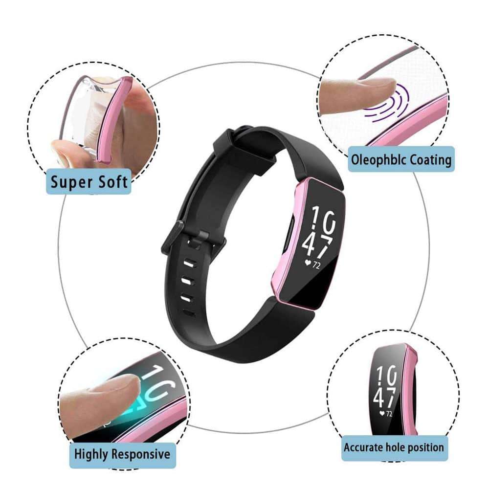 Fitbit Inspire/HR TPU silicone protective case - Rose gold