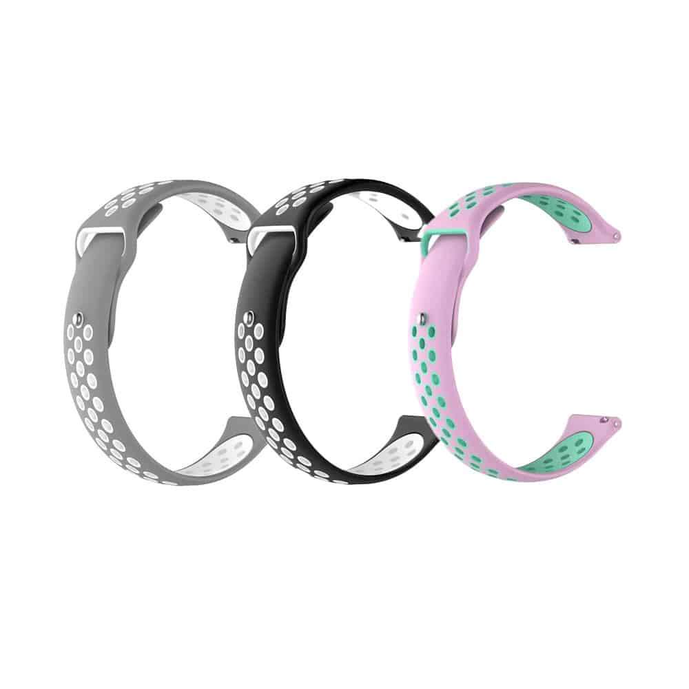 Silicone Strap for Garmin Fenix Chronos - Grey+White