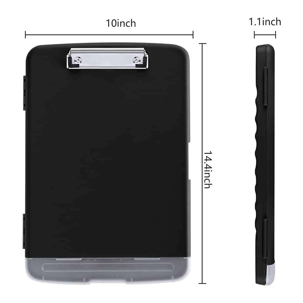 Killer Deals A4 Document Binder Clipboard- Pen Holder & Storage Compartment X 10 Combo