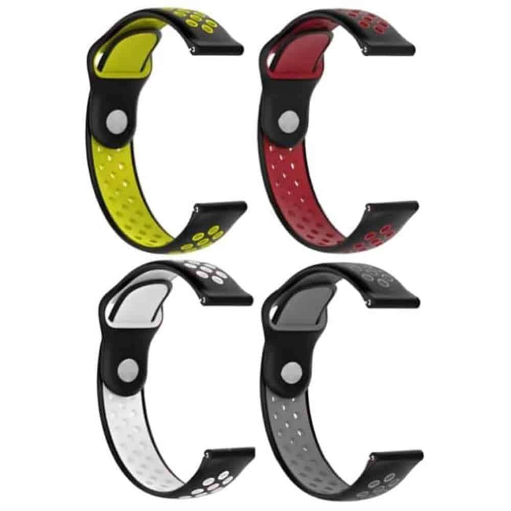 20mm Samsung Gear Sport silicone strap - Navy & white