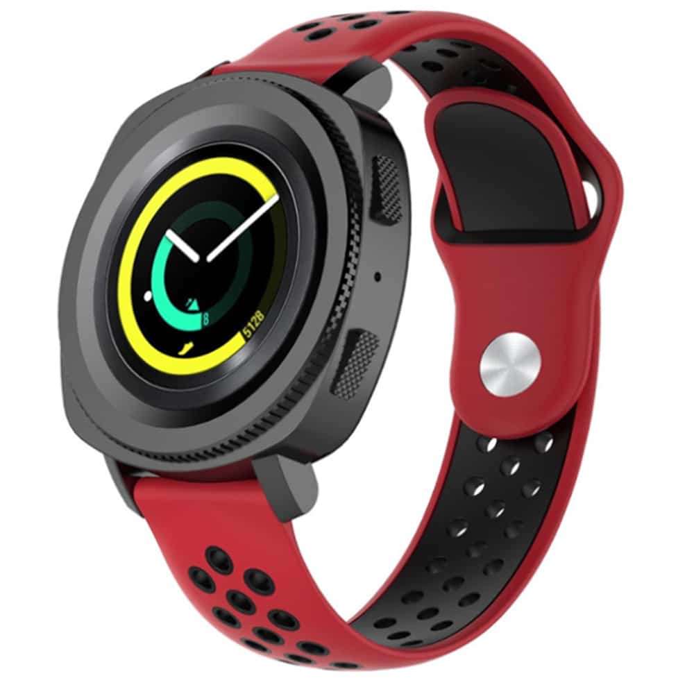 20mm Samsung Gear Sport silicone strap - Navy & white