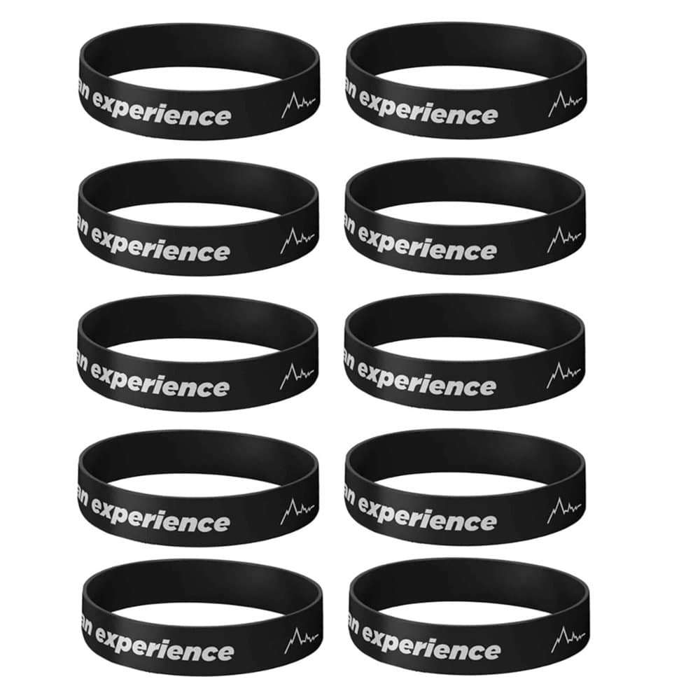 Silicone Band (it is a experience), 18cm Color:black & white S/M x10 Combo
