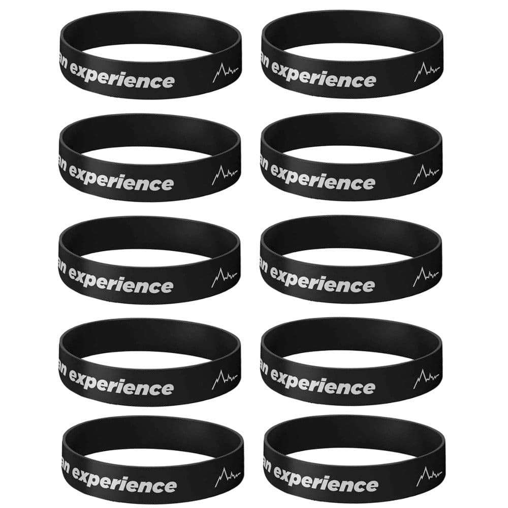 "It's An Experience" custom silicone wristband bracelet - Combo (x10)