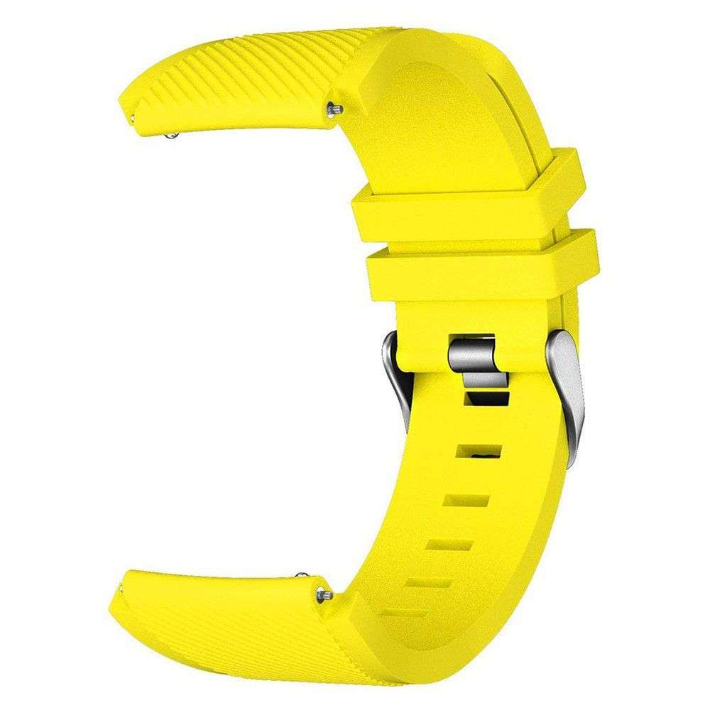 Silicone Strap for Samsung Gear S3 Frontier, Amazfit Stratos 2/2S Pace (S/M) -Black