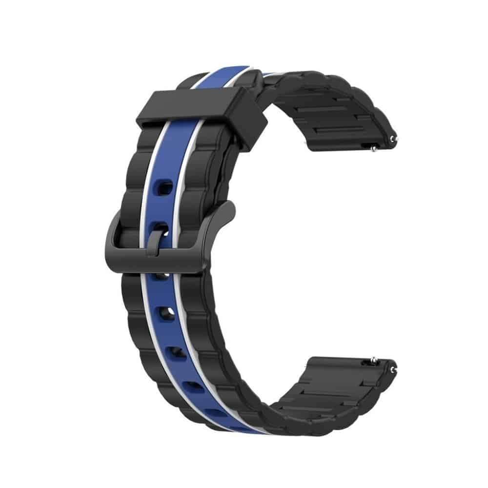 Killer Deals 22mm Universal Watch Silicone Strap- Black + Blue