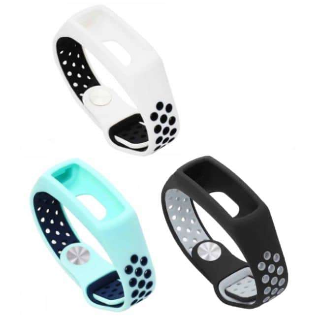 Silicone Band for Huawei Honor 4 - Black+Grey