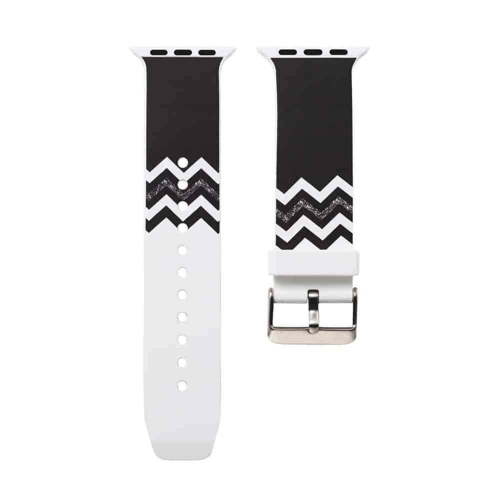 Killer Deals Silicone Strap for 42/44/45/49mm Apple Watch- White & Black