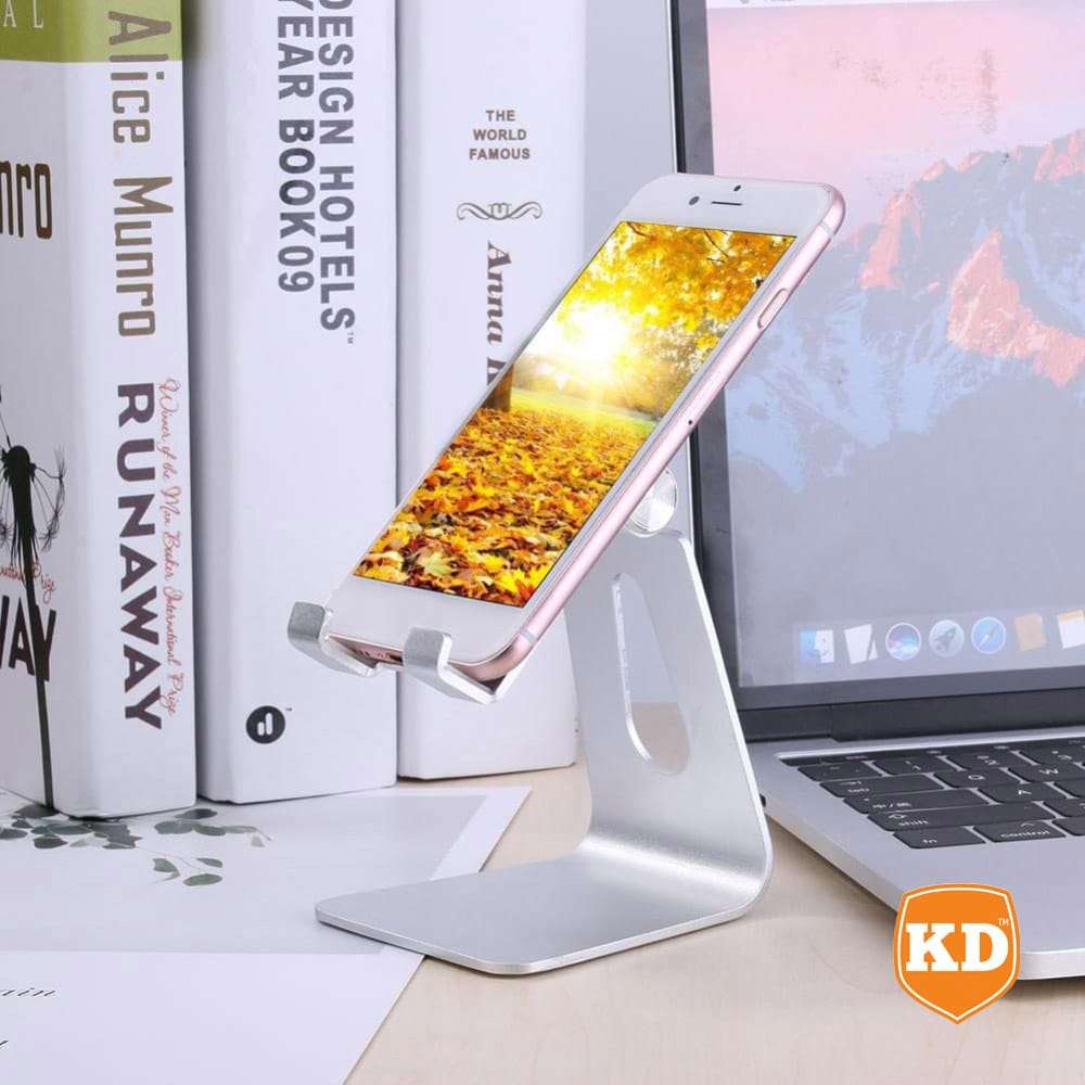 Mobile Phone Desktop Adjustable Dock Cradle - Silver
