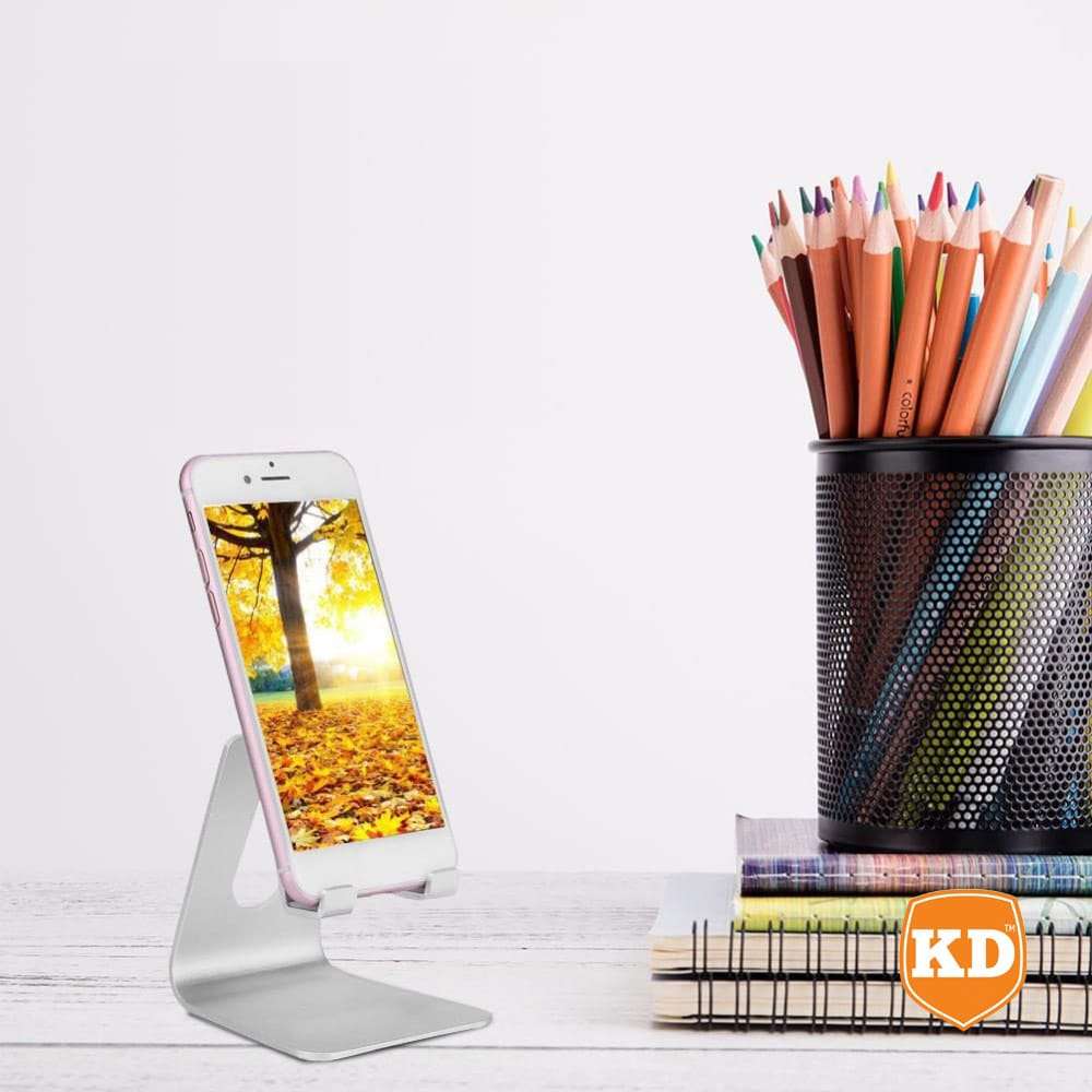 Mobile Phone Desktop Adjustable Dock Cradle - Silver