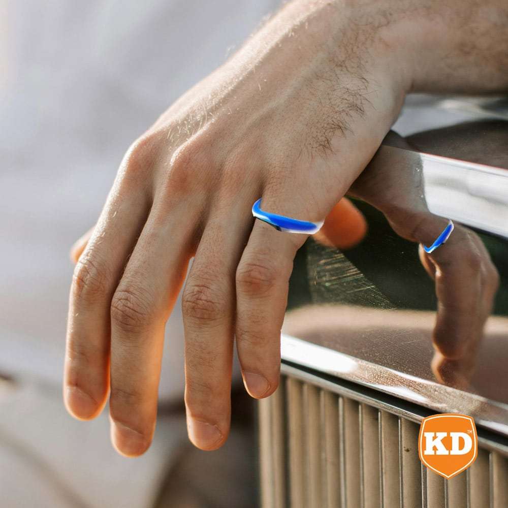 Killer Deals Men's Wedding Silicone Ring- x4 Colour Pack (USA 7/RSA O) - Combo