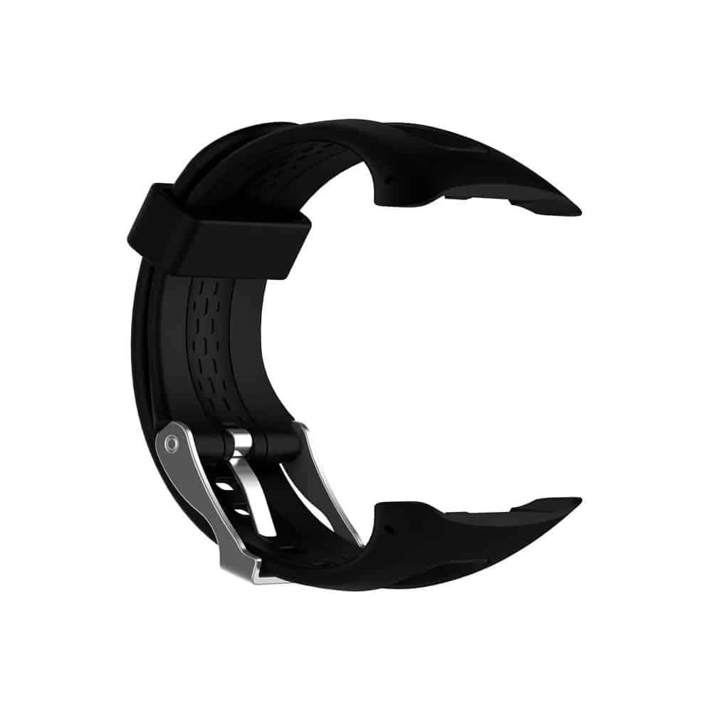 Replacement Silicone Strap for Garmin Forerunner 10- Black-M/L