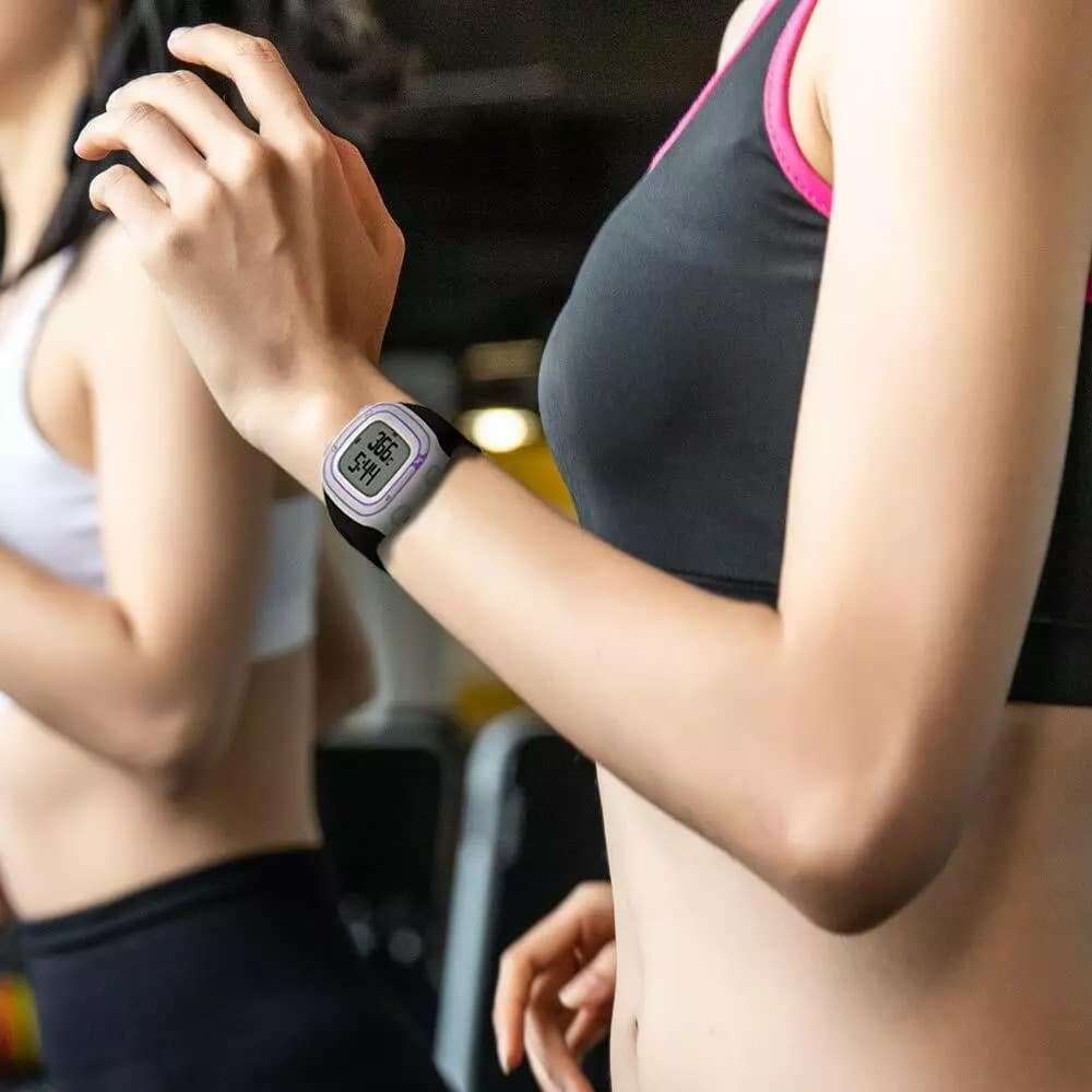 Replacement Silicone Strap for Garmin Forerunner 10- Black-M/L