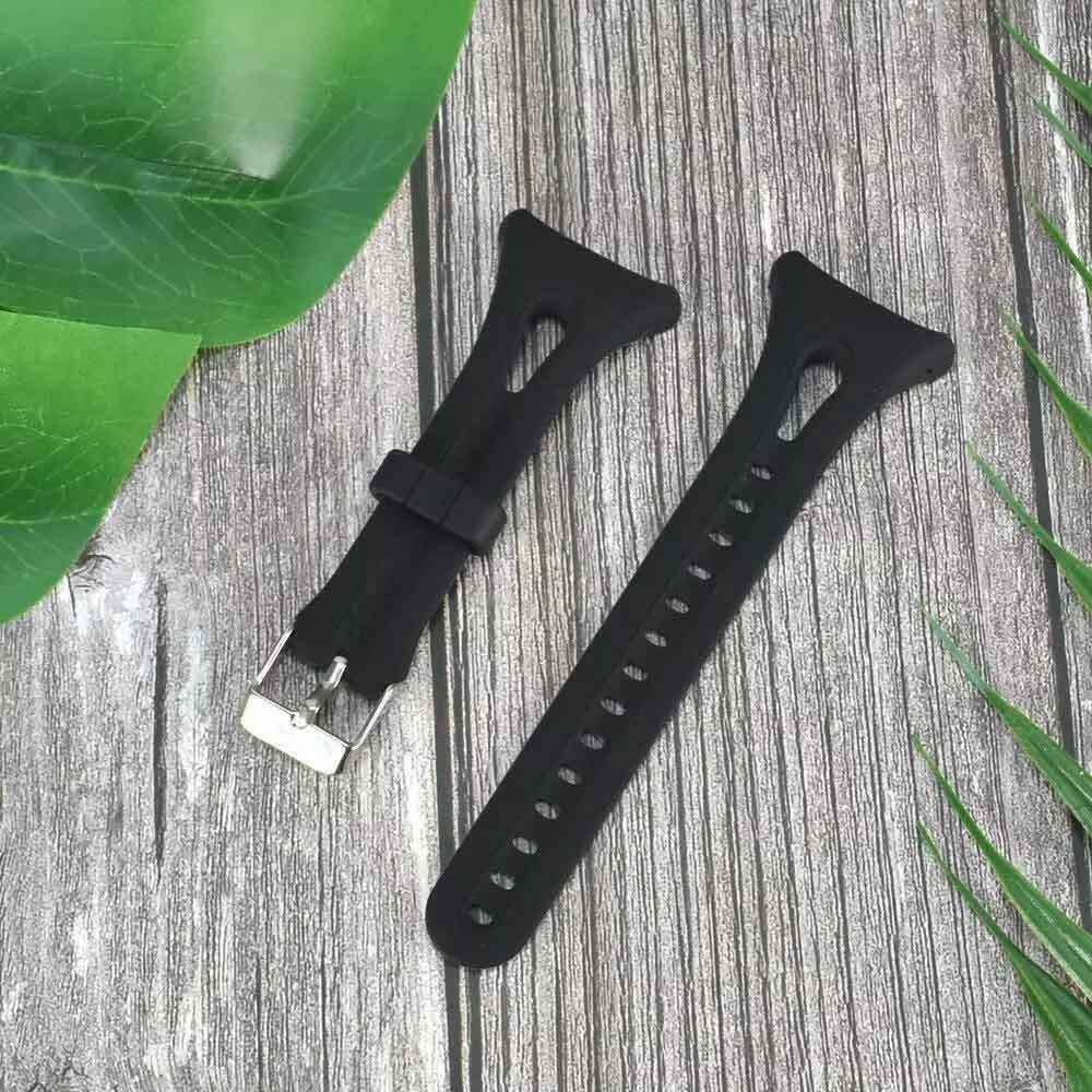 Replacement Silicone Strap for Garmin Forerunner 10- Black-M/L