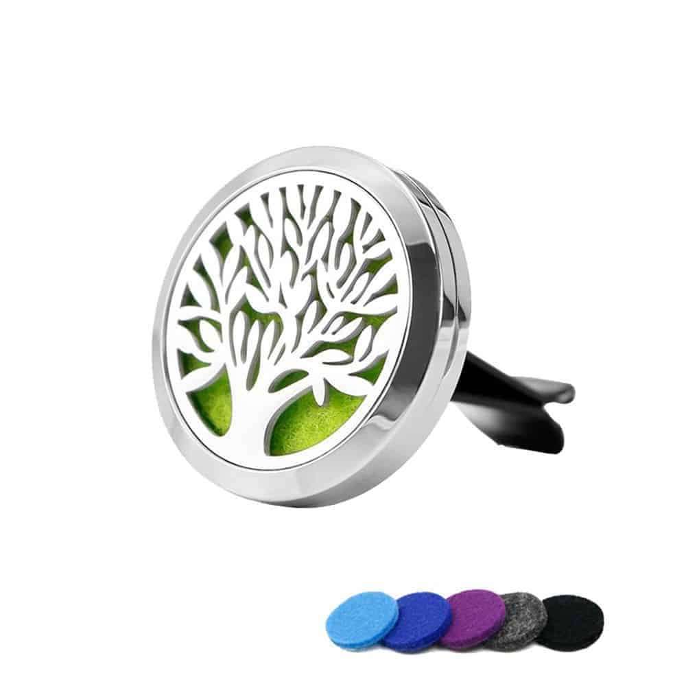 Killer Deals Stainless Steel Aromatherapy Refill Essential Oil Car Diffuser