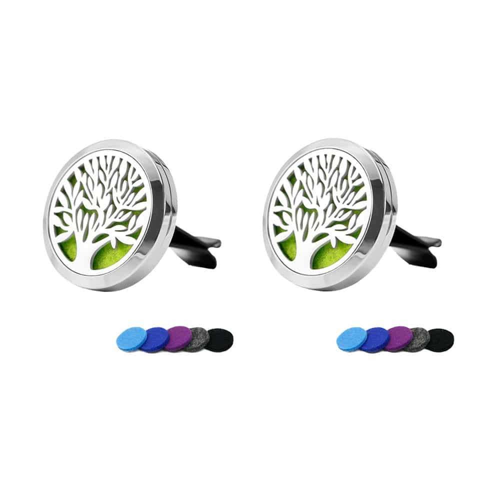 Killer Deals Stainless Steel Aromatherapy Refill Essential Oil Car Diffuser