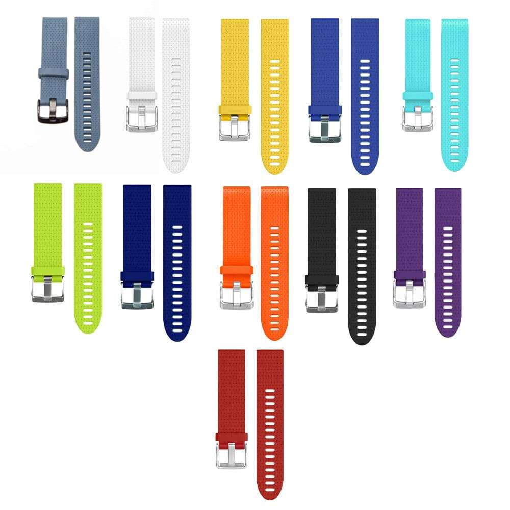 Silicone Strap for 20mm Garmin Fenix 5S/6S-Black