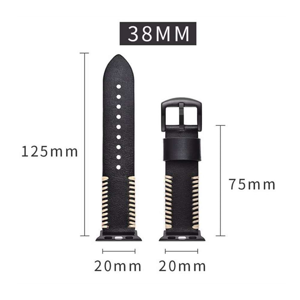 Killer Deals Leather Strap for 38/40/41mm Apple Watch- Brown