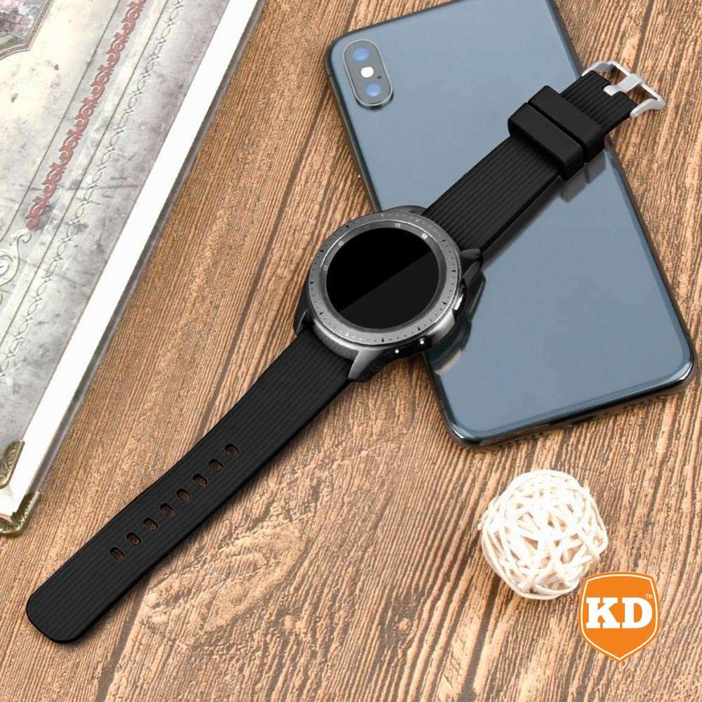 20mm Silicone Strap for Samsung Galaxy Watch- Black & White - Combo