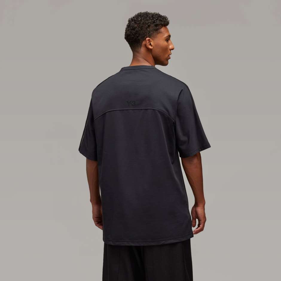 adidas Y-3 Mesh 3-Stripes Short Sleeve Tee