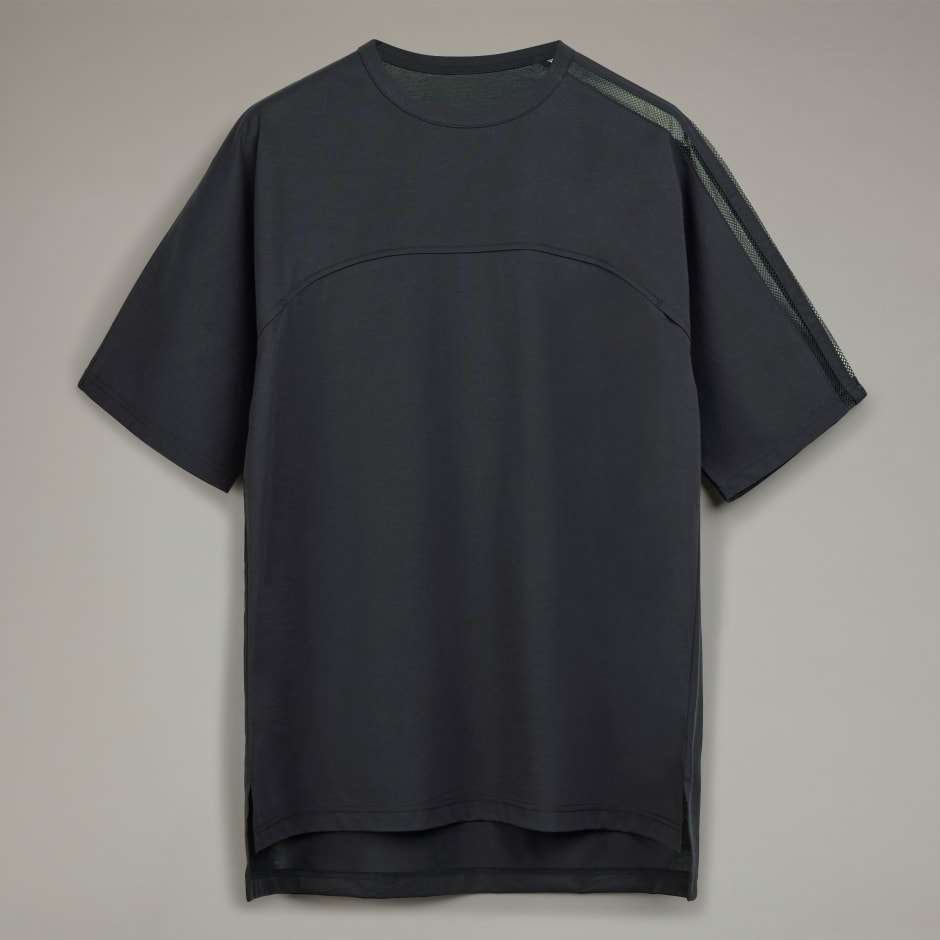 adidas Y-3 Mesh 3-Stripes Short Sleeve Tee