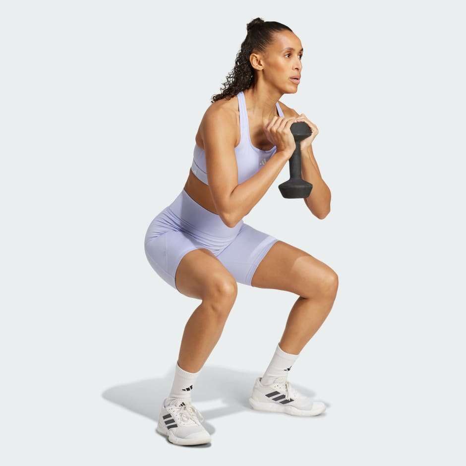 adidas Optime Essentials Stash Pocket 7-Inch Short Leggings