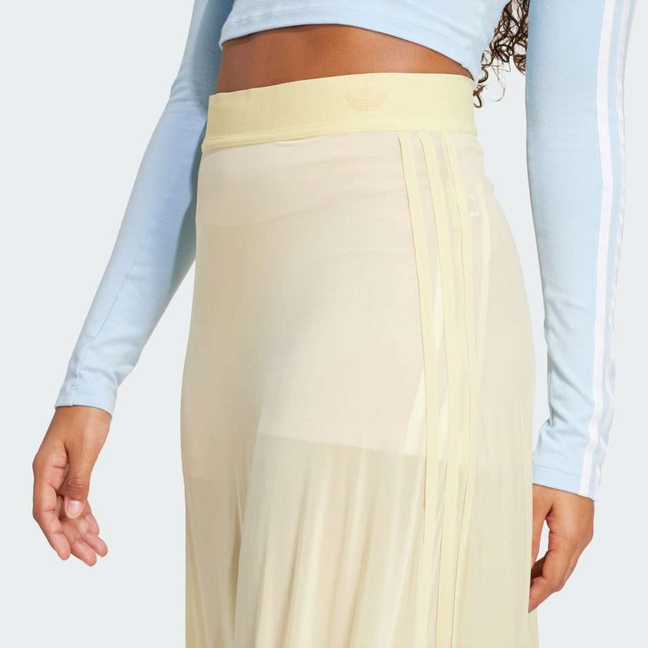 adidas Adicolor Sheer 3-Stripes Long Skirt