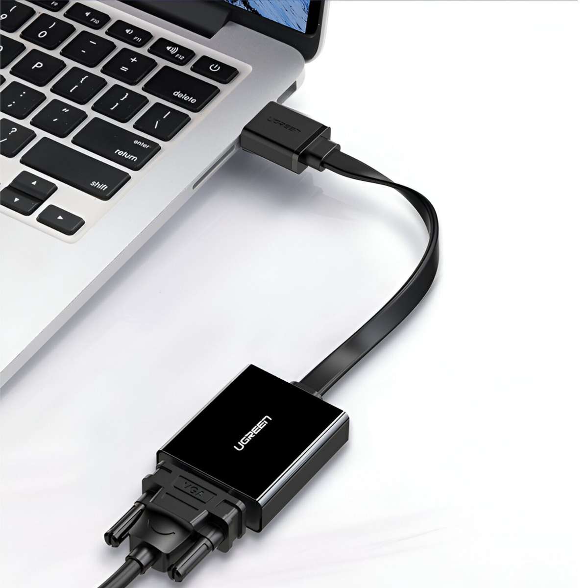 UGREEN HDMI to VGA Adapter, with 3.5mm Audio and Power Port - Black