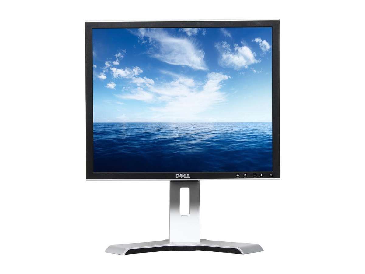 Dell 1908FP 19inch LCD Monitor DVI VGA USB black and silver
