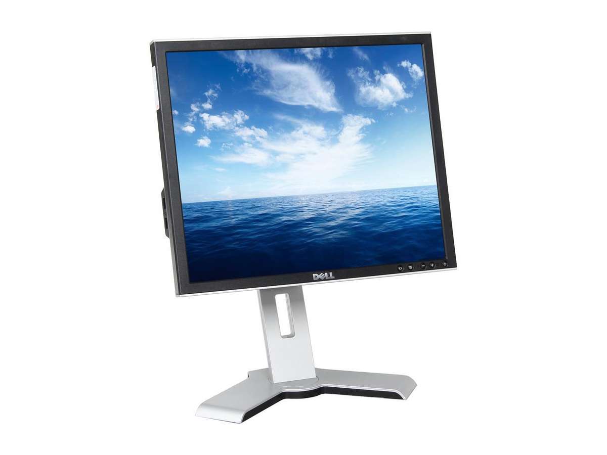 Dell 1908FP 19inch LCD Monitor DVI VGA USB black and silver