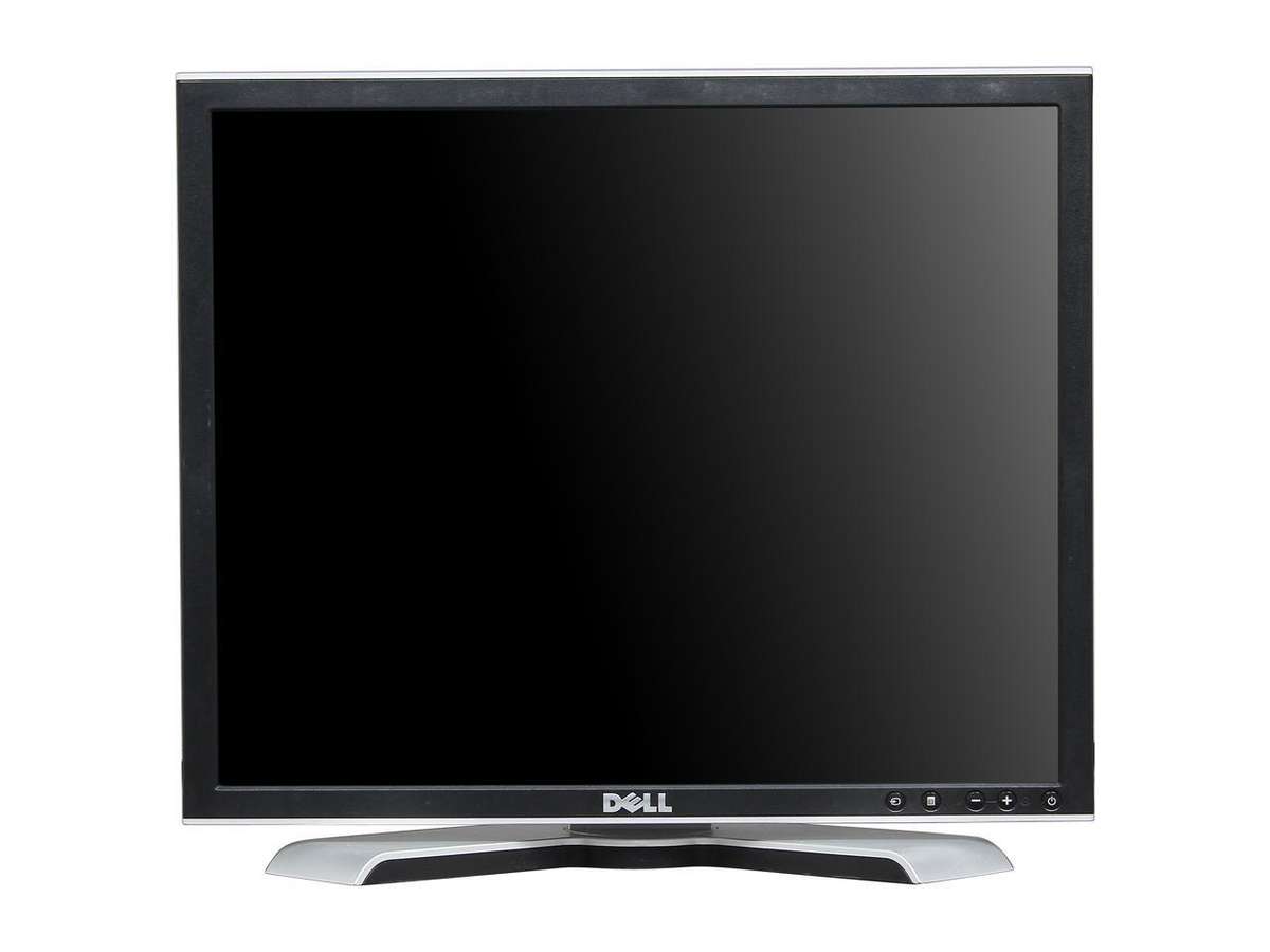 Dell 1908FP 19inch LCD Monitor DVI VGA USB black and silver