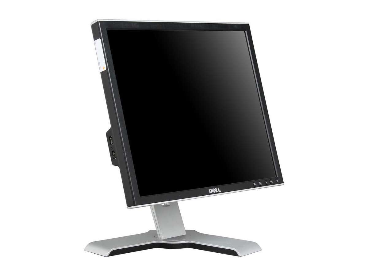 Dell 1908FP 19inch LCD Monitor DVI VGA USB black and silver
