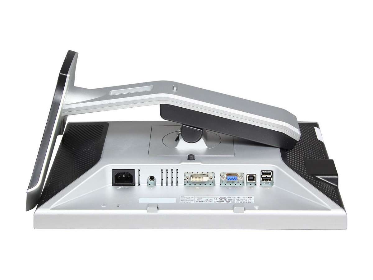 Dell 1908FP 19inch LCD Monitor DVI VGA USB black and silver