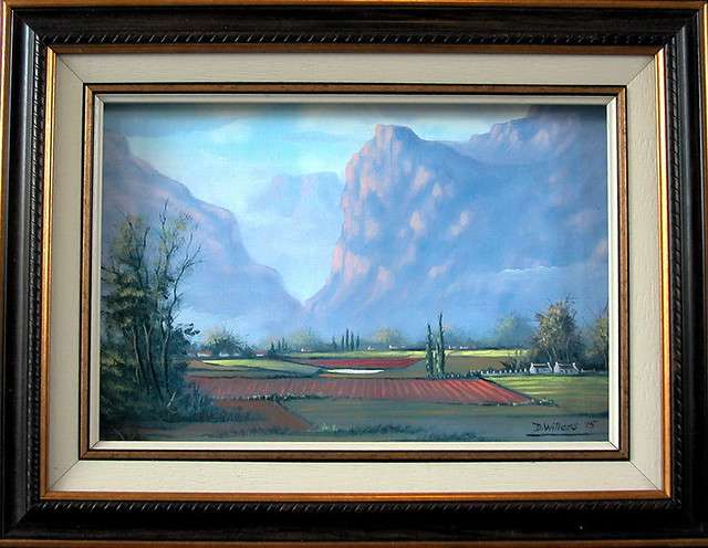 DANE WILLERS Original Oil: Boland Winelands. FRAMED !!  Gallery Price: R6500.00